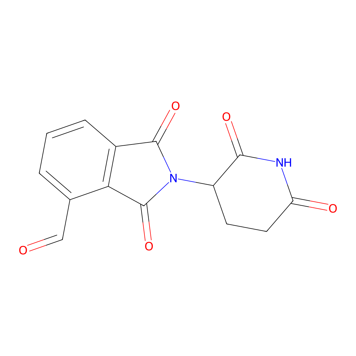 2-(2,6-dioxopiperidin-3-yl)-1,3-dioxo-2,3-dihydro-1H-isoindole-4-carbaldehyde molecular structure, CAS 2369068-46-0