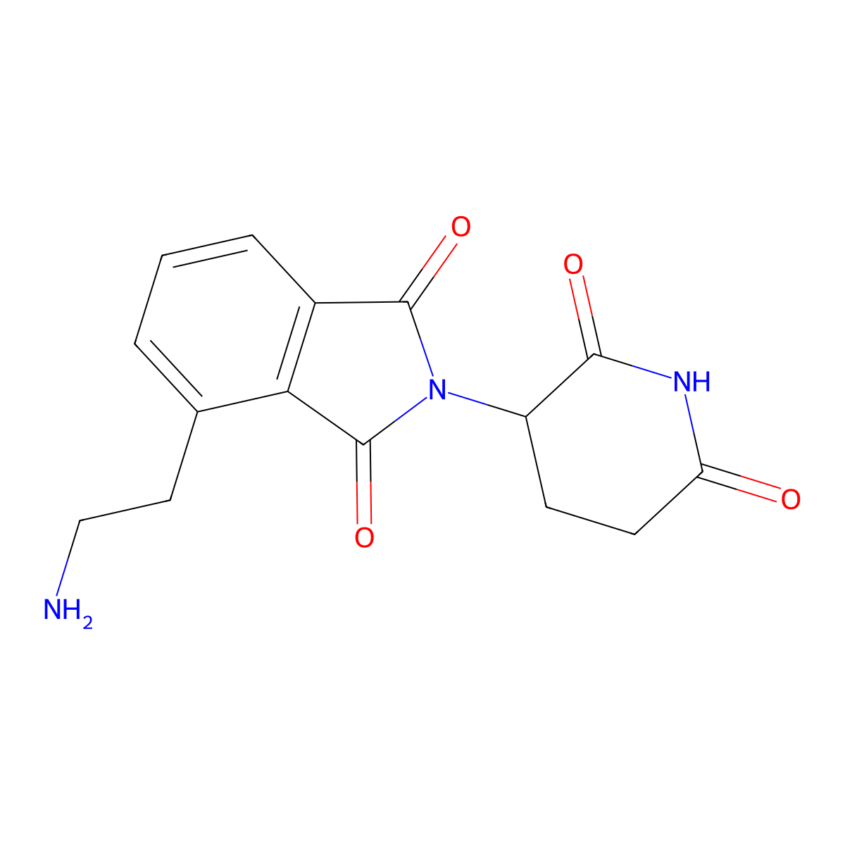 4-(2-aminoethyl)-2-(2,6-dioxopiperidin-3-yl)-2,3-dihydro-1H-isoindole-1,3-dione molecular structure, CAS 2369068-50-6