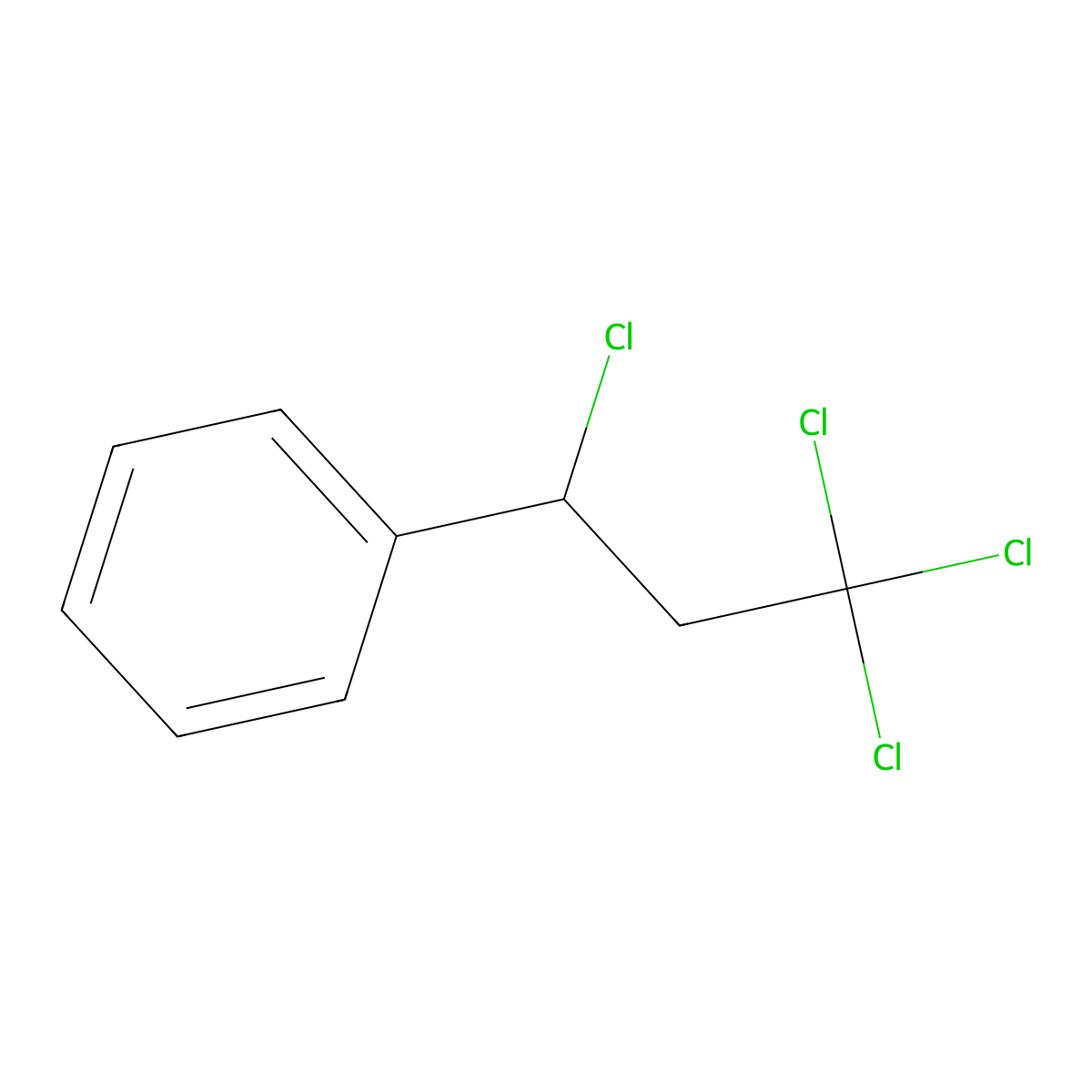 Benzene, (1,3,3,3-tetrachloropropyl)- molecular structure, CAS 23691-27-2