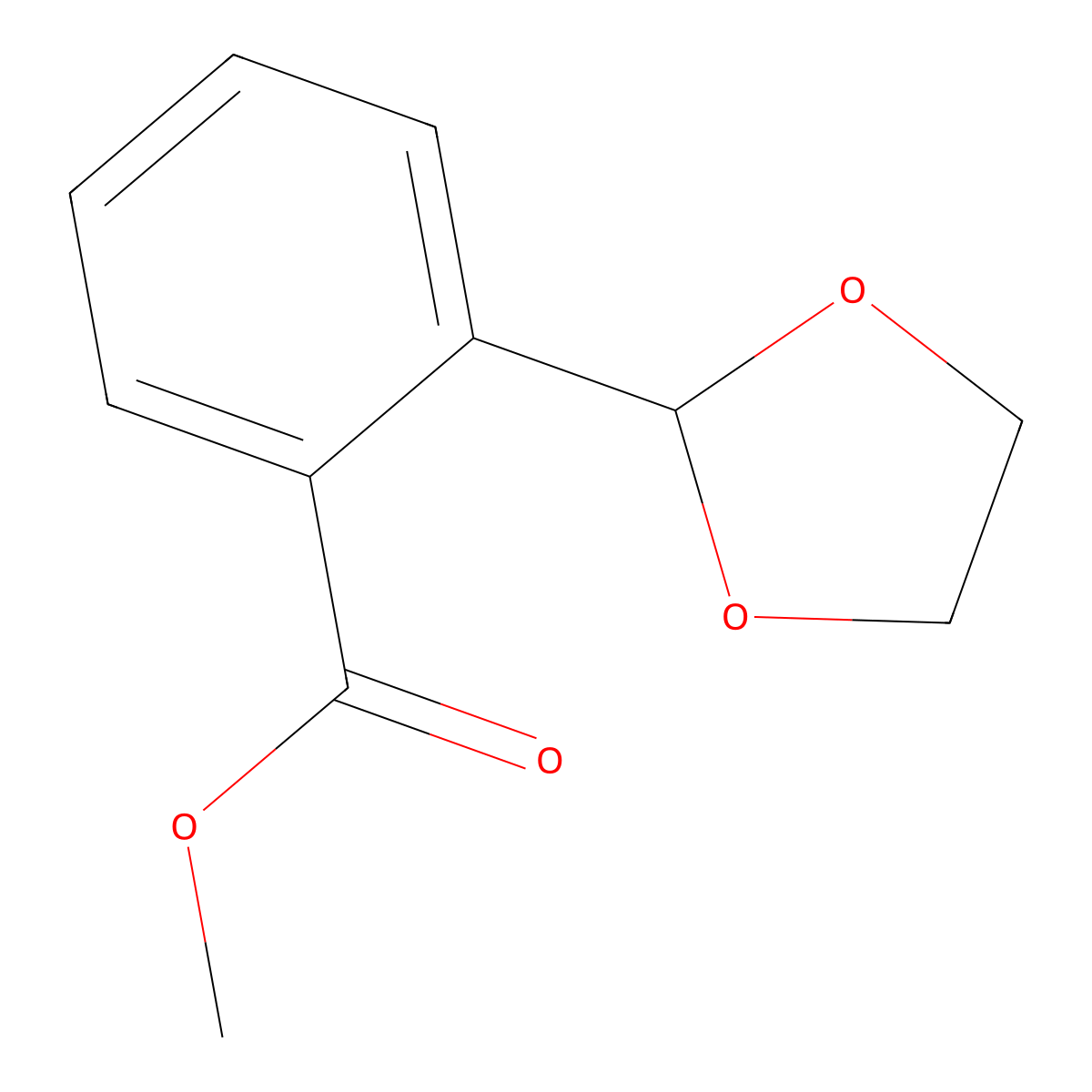 Methyl 2-(1,3-dioxolan-2-yl)benzoate molecular structure, CAS 23691-81-8
