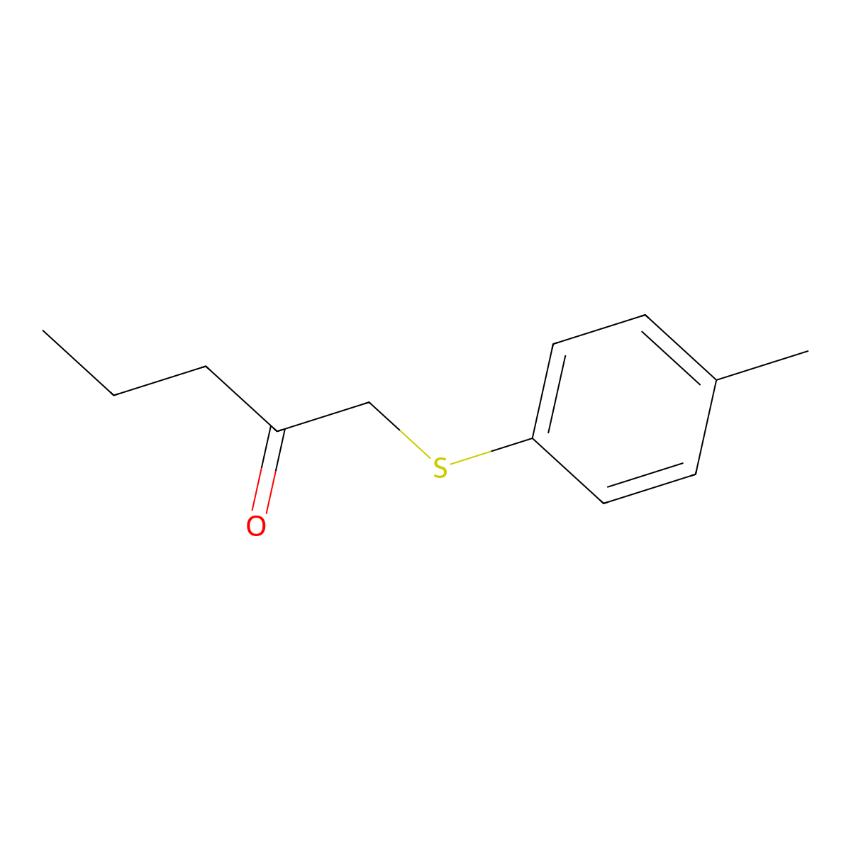 1-(P-tolylthio)pentan-2-one molecular structure, CAS 23692-71-9