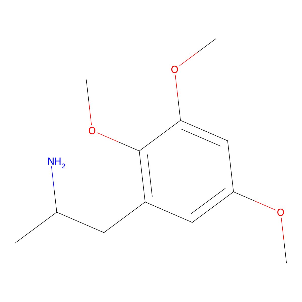 2,3,5-Trimethoxyamphetamine molecular structure, CAS 23693-14-3