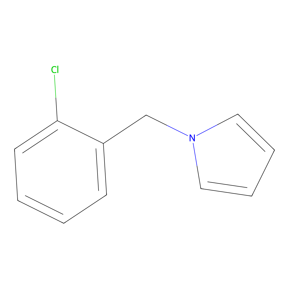 1-(o-Chlorobenzyl)-1H-pyrrole molecular structure, CAS 23694-46-4