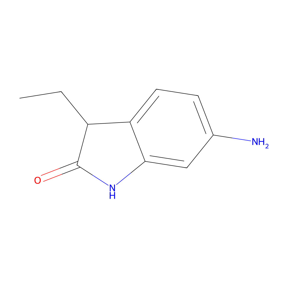 6-Amino-3-ethylindolin-2-one molecular structure, CAS 23694-70-4