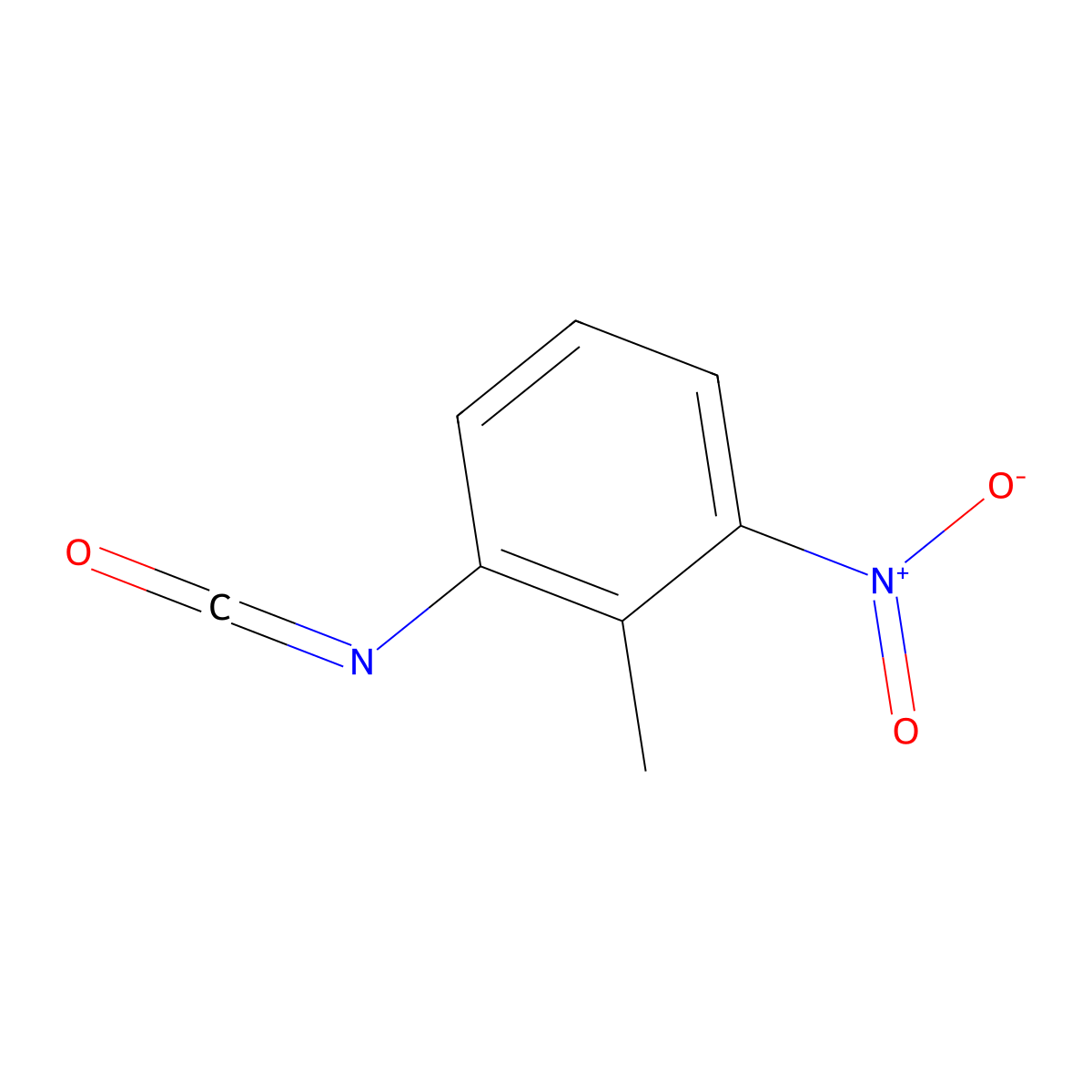 2-Methyl-3-nitrophenyl isocyanate molecular structure, CAS 23695-15-0