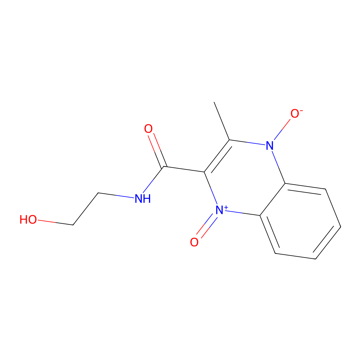 Olaquindox molecular structure, CAS 23696-28-8