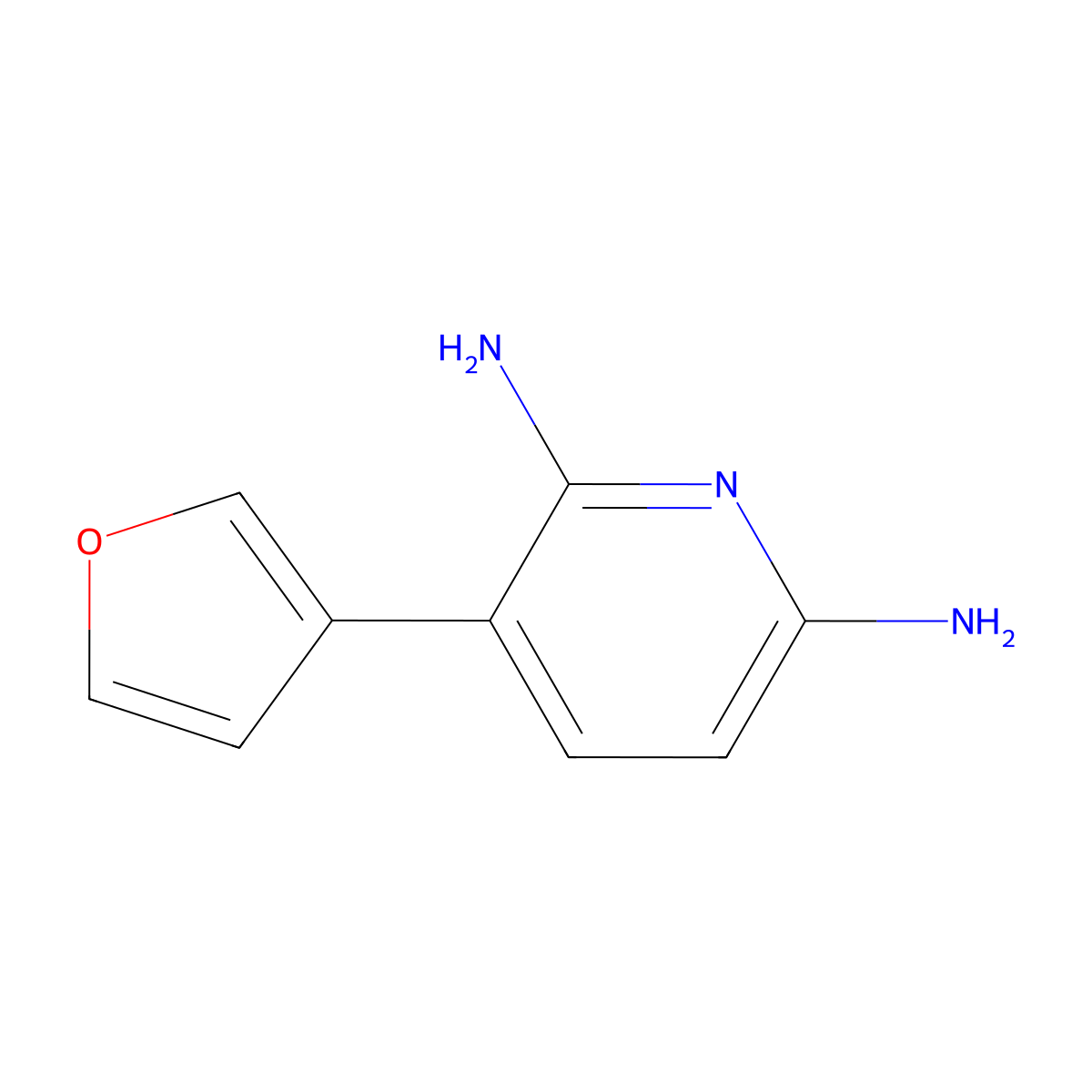 3-(Furan-3-yl)pyridine-2,6-diamine molecular structure, CAS 2369614-27-5