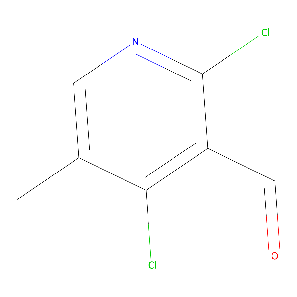 2,4-Dichloro-5-methylnicotinaldehyde molecular structure, CAS 2369720-14-7