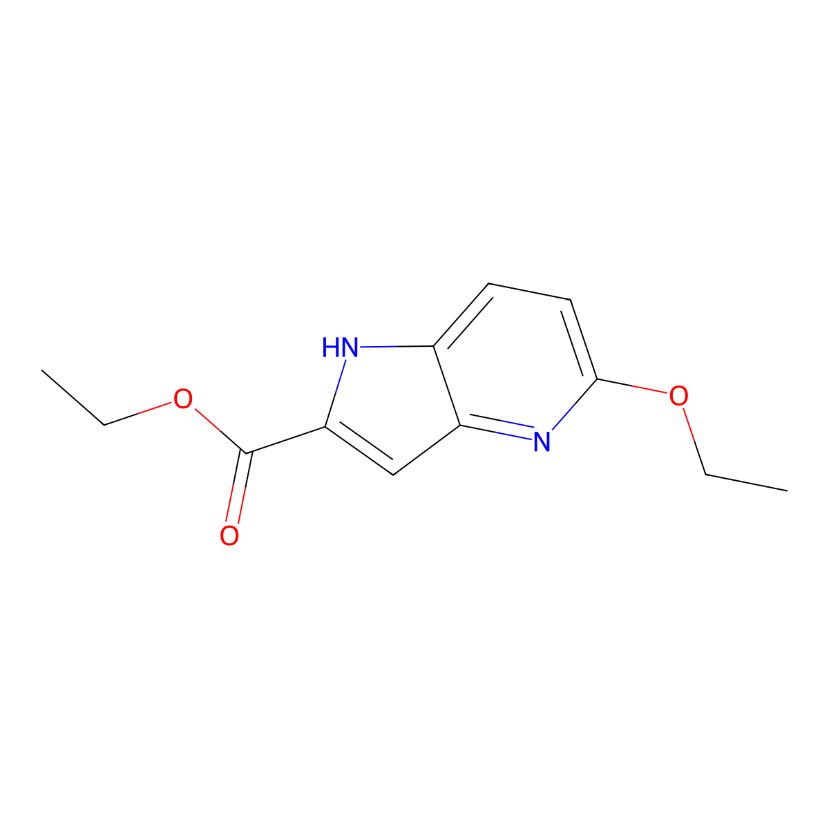 Ethyl 5-Ethoxy-1H-pyrrolo[3,2-b]pyridine-2-carboxylate molecular structure, CAS 23699-62-9