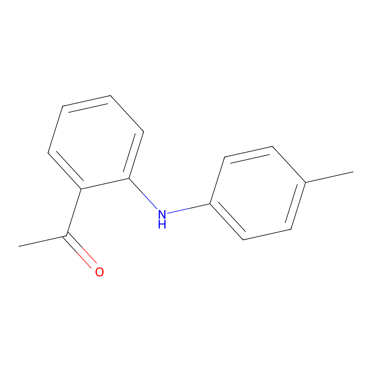 1-(2-(p-Tolylamino)phenyl)ethan-1-one molecular structure, CAS 23699-75-4