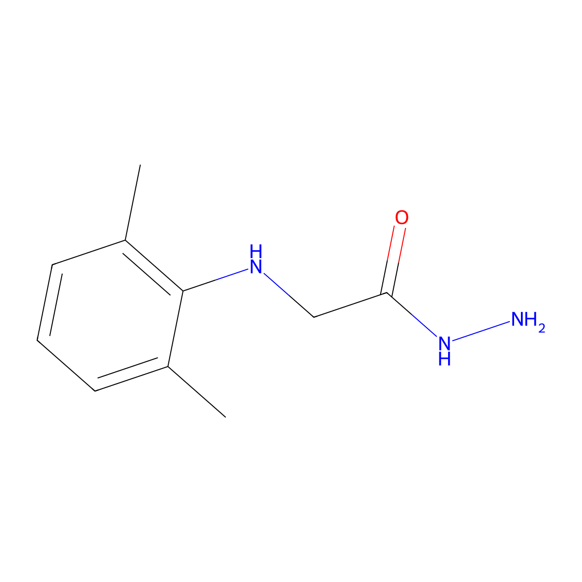 2-(2,6-Dimethylanilino)acetohydrazide molecular structure, CAS 2370-48-1