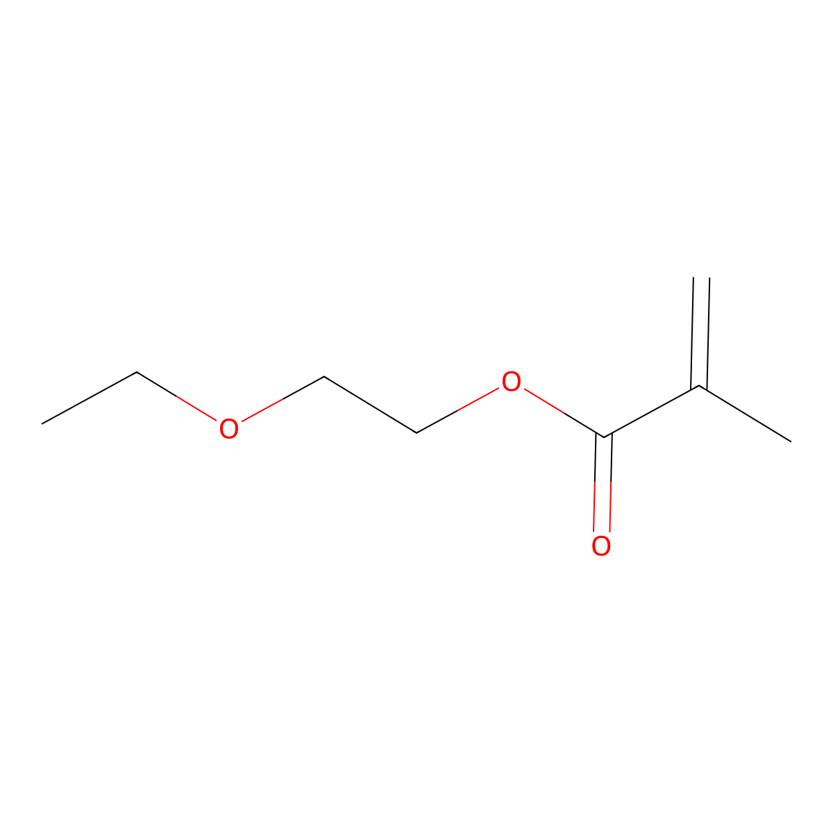 2-Ethoxyethyl methacrylate molecular structure, CAS 2370-63-0