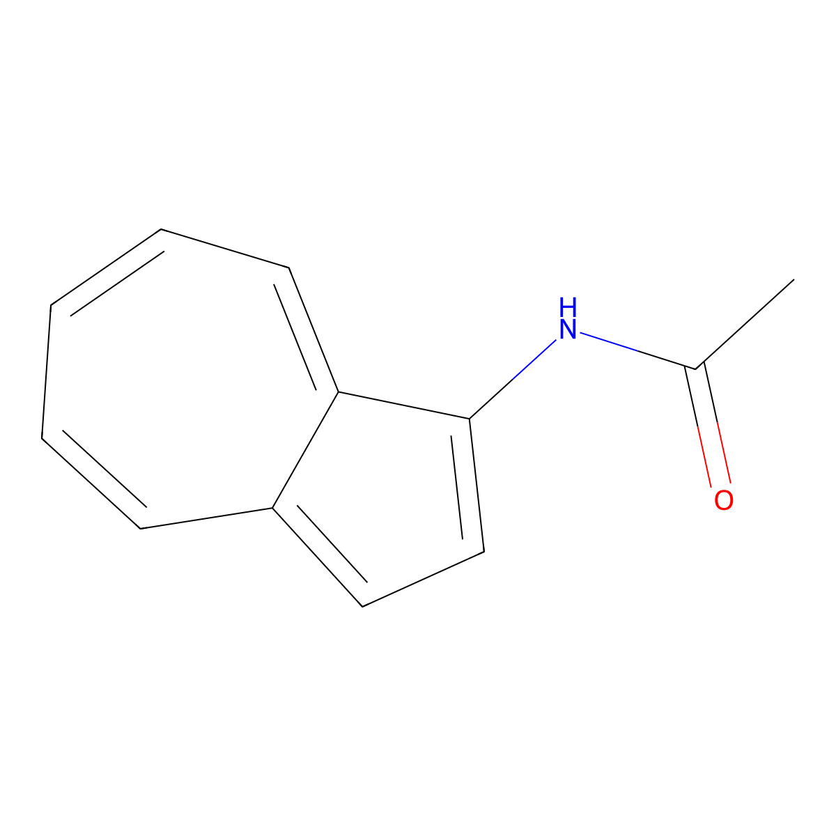 N-(1-azulenyl)acetamide molecular structure, CAS 23702-21-8