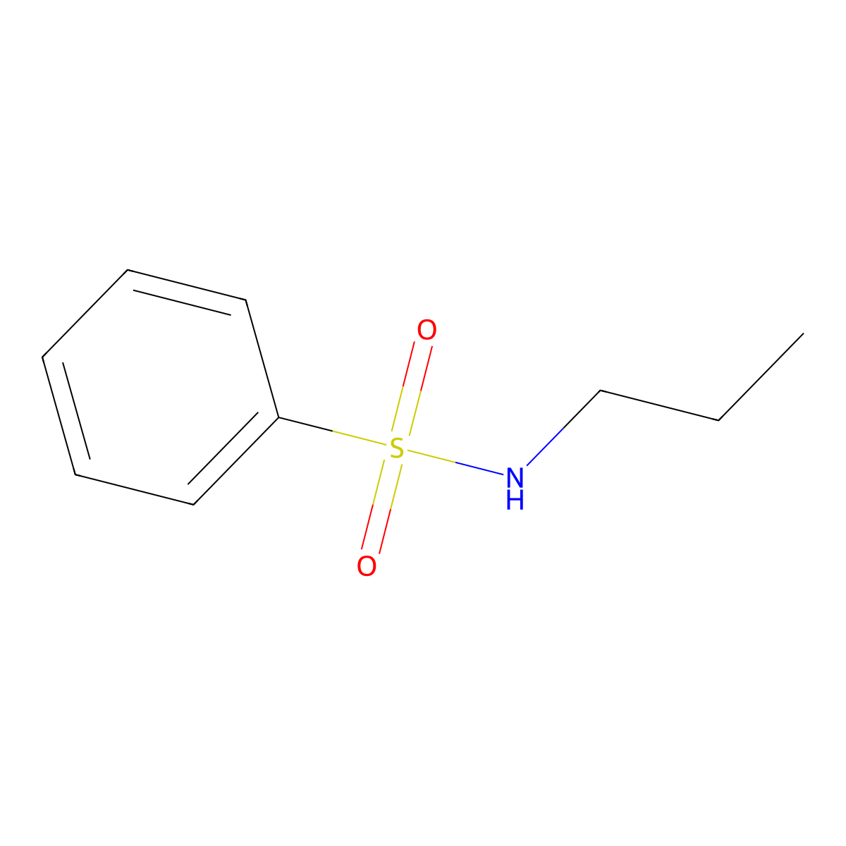N-propylbenzenesulfonamide molecular structure, CAS 23705-37-5