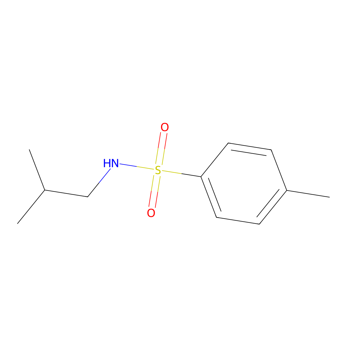 p-Toluenesulfonamide, N-isobutyl- molecular structure, CAS 23705-38-6