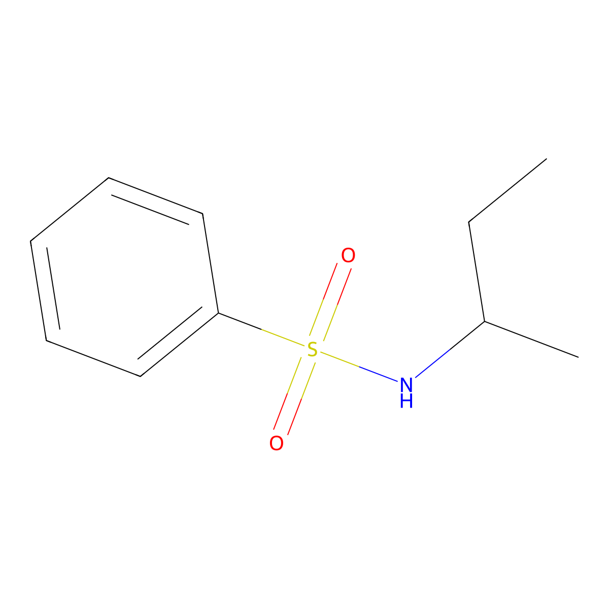 N-(1-Methylpropyl)benzenesulfonamide molecular structure, CAS 23705-41-1