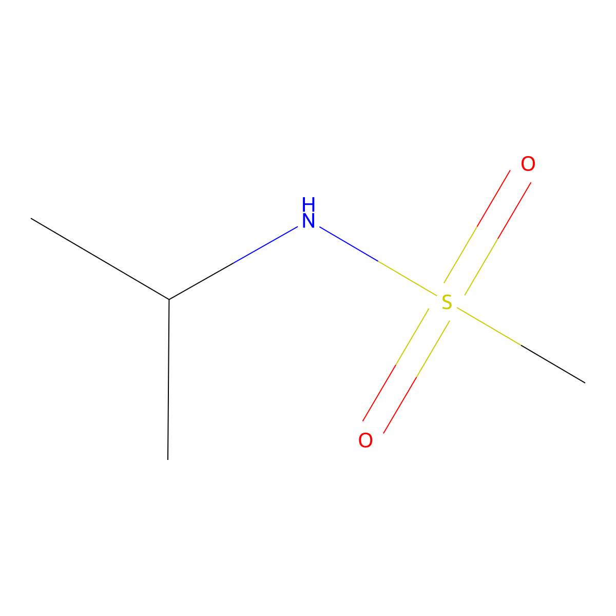 N-(propan-2-yl)methanesulfonamide molecular structure, CAS 23705-43-3