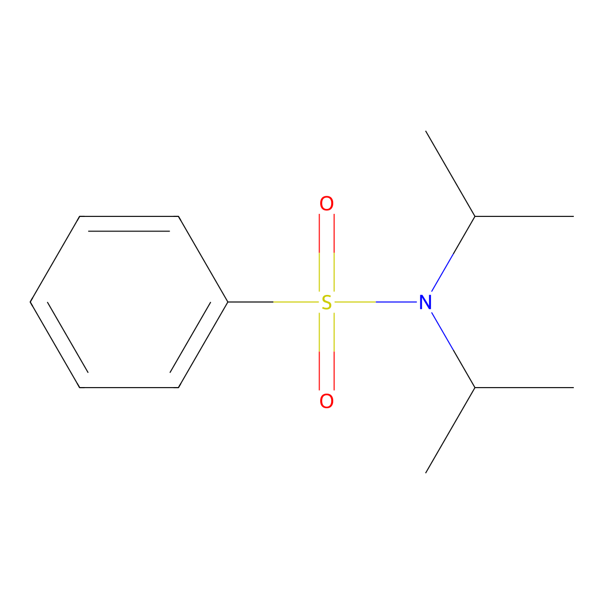 N,N-di(propan-2-yl)benzenesulfonamide molecular structure, CAS 23705-46-6