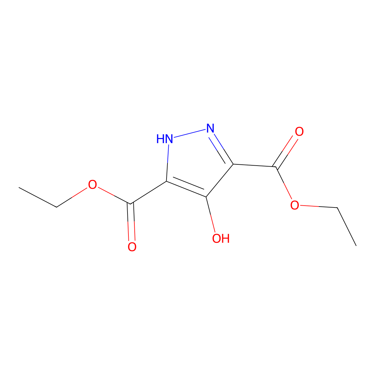 diethyl4-hydroxy-1H-pyrazole-3,5-dicarboxylate molecular structure, CAS 23705-86-4
