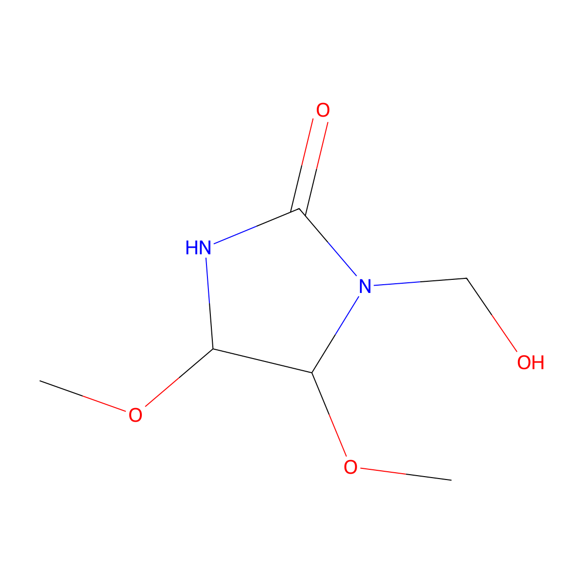 1-(Hydroxymethyl)-4,5-dimethoxyimidazolidin-2-one molecular structure, CAS 23706-07-2