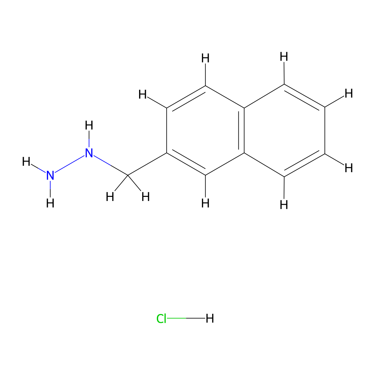 [(Naphthalen-2-yl)methyl]hydrazine hydrochloride molecular structure, CAS 237064-45-8