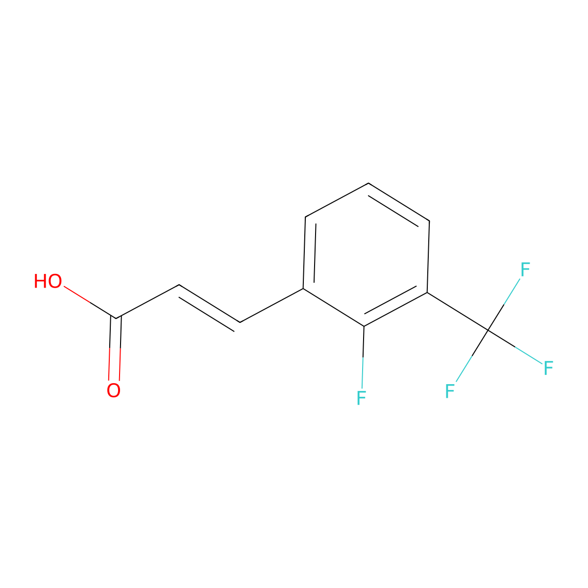 2-Fluoro-3-(trifluoromethyl)cinnamic acid molecular structure, CAS 237069-83-9