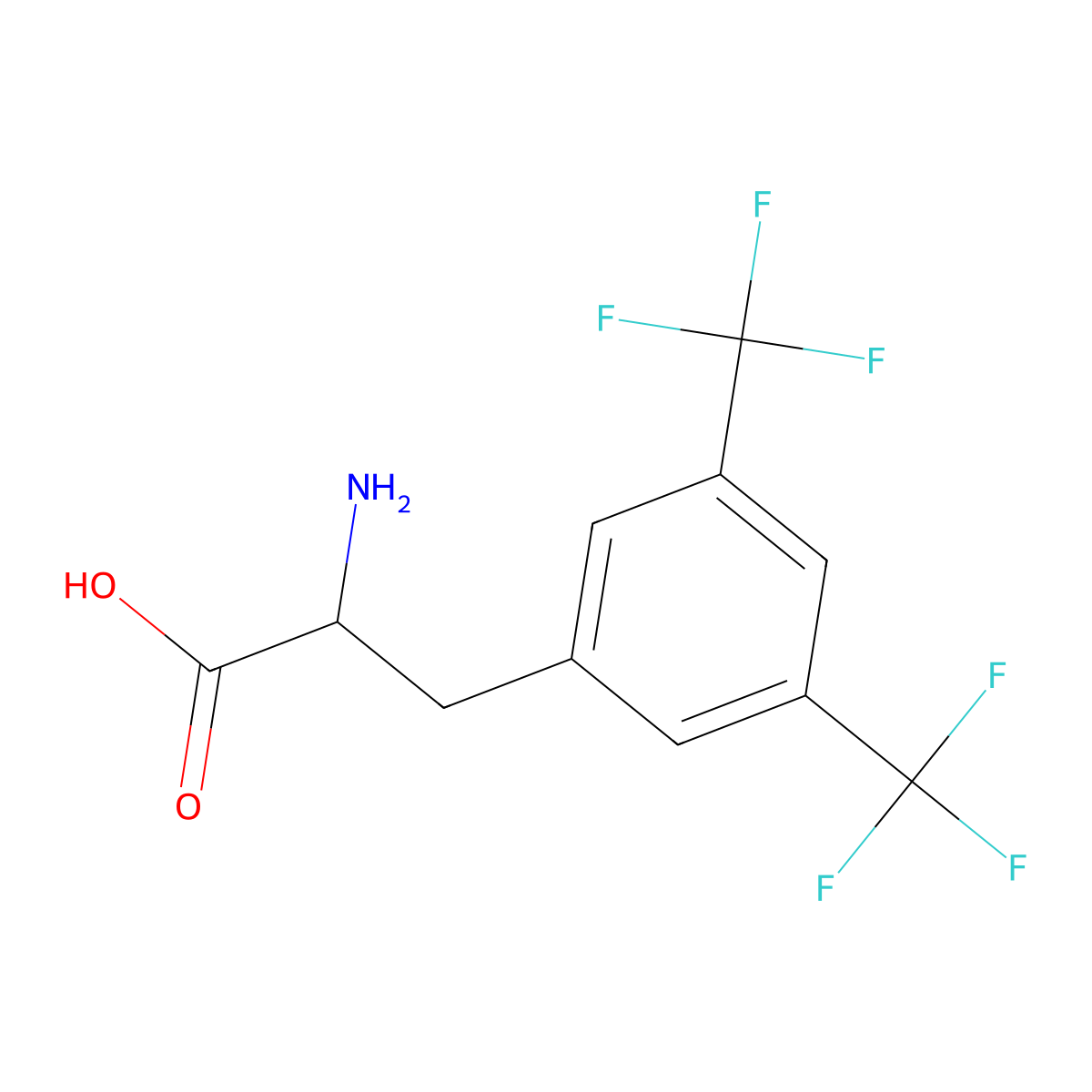 3,5-Bis(trifluoromethyl)phenylalanine molecular structure, CAS 237076-69-6