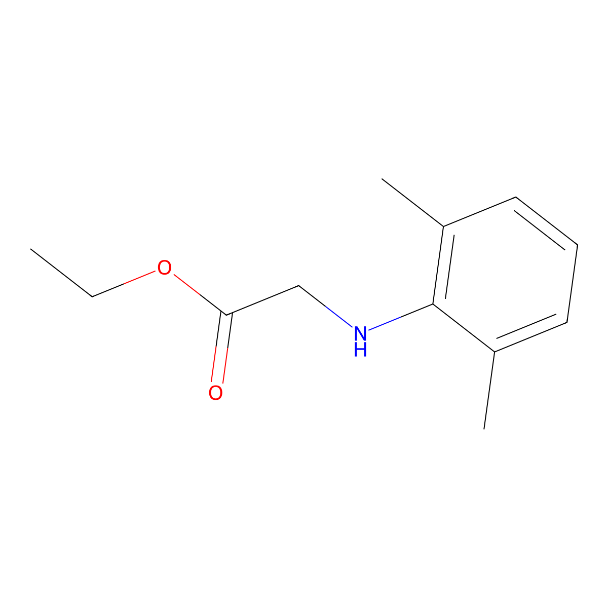 Ethyl (2,6-dimethylphenyl)glycinate molecular structure, CAS 2371-25-7