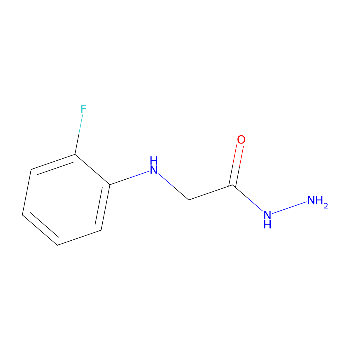2-[(2-Fluorophenyl)amino]acetohydrazide molecular structure, CAS 2371-27-9