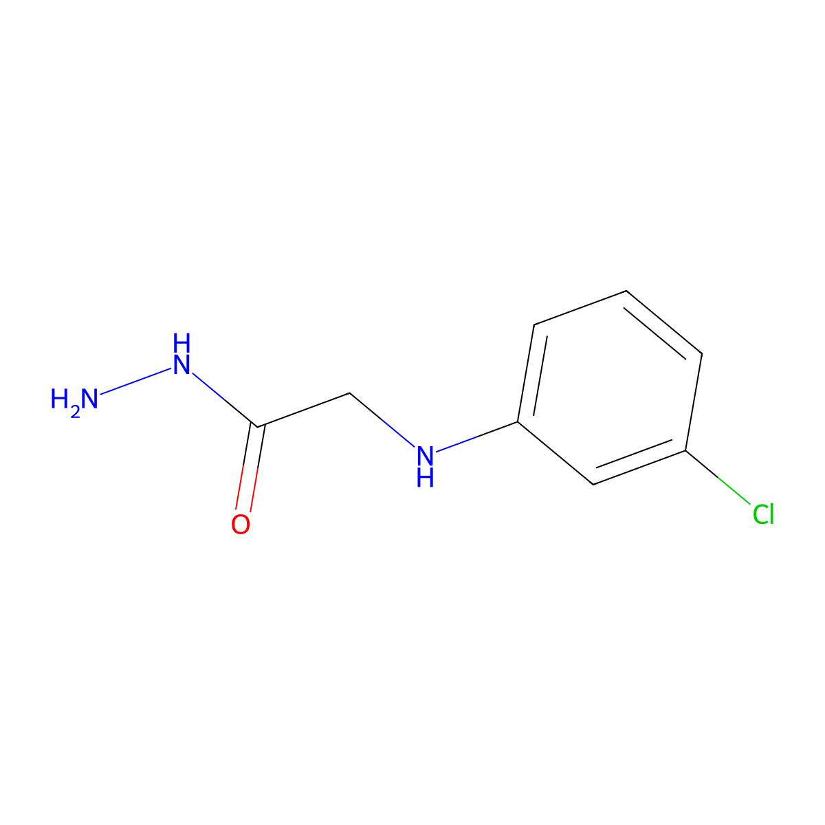 (3-Chloro-phenylamino)-acetic acid hydrazide molecular structure, CAS 2371-30-4
