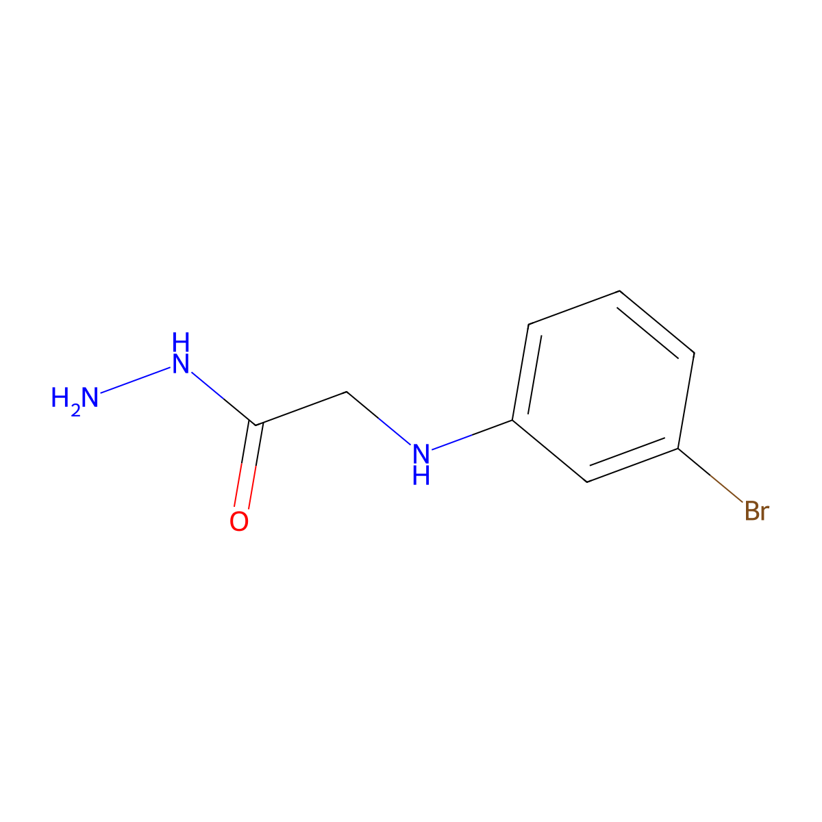 2-(3-Bromoanilino)acetohydrazide molecular structure, CAS 2371-32-6