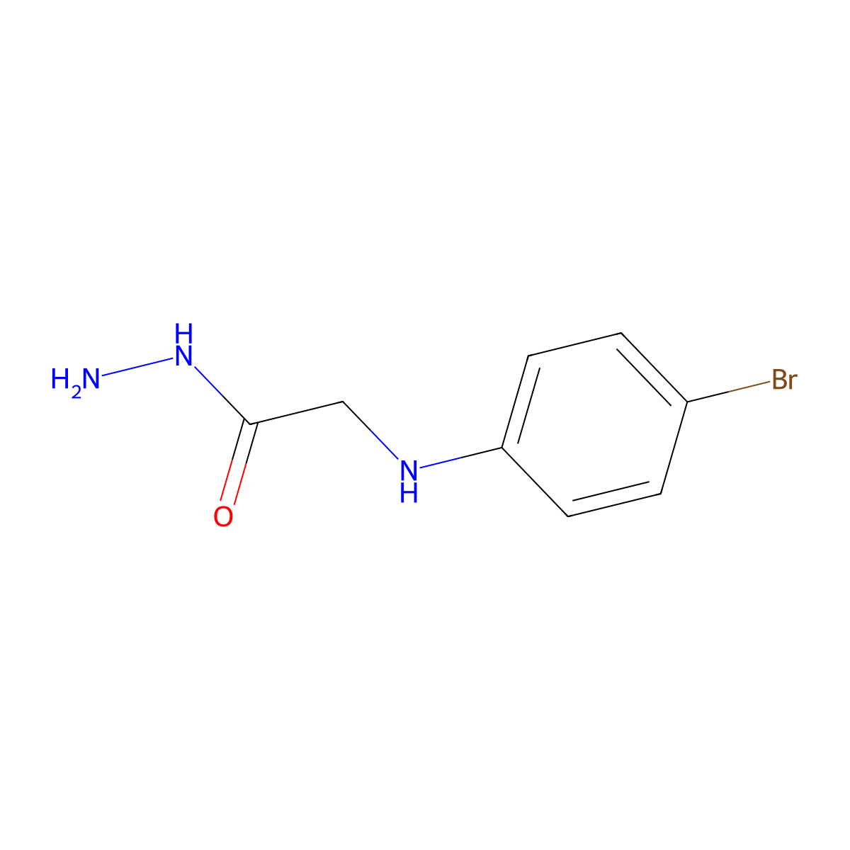 2-(4-Bromoanilino)acetohydrazide molecular structure, CAS 2371-33-7