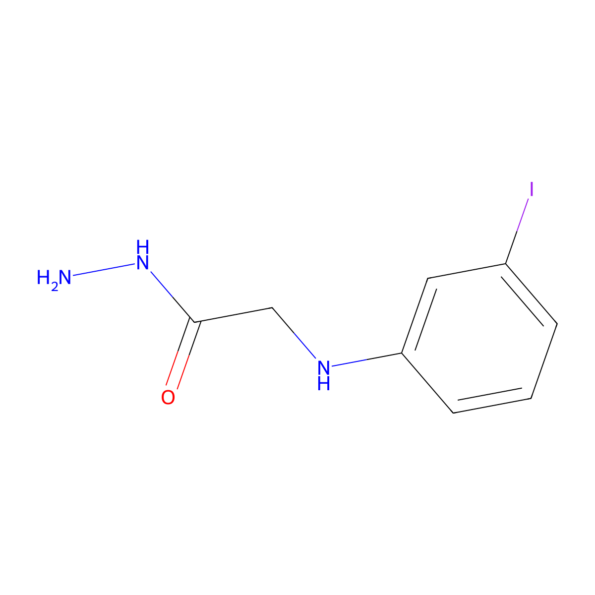 2-(3-Iodoanilino)acetohydrazide molecular structure, CAS 2371-34-8