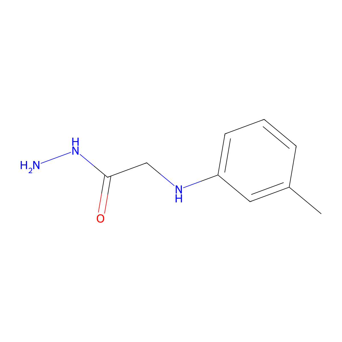2-[(3-Methylphenyl)amino]acetohydrazide molecular structure, CAS 2371-35-9
