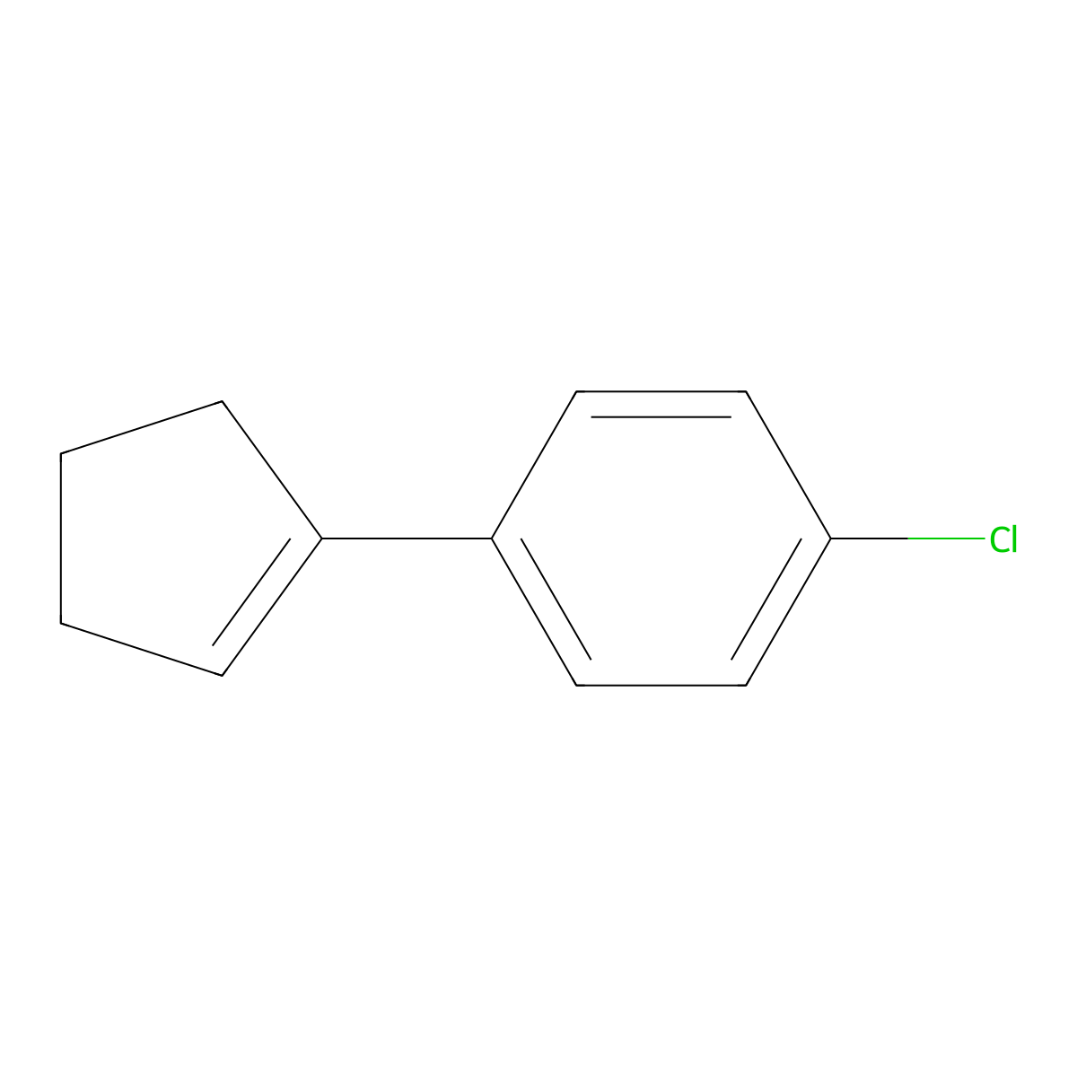 1-(4-Chlorophenyl)cyclopentene molecular structure, CAS 2371-98-4