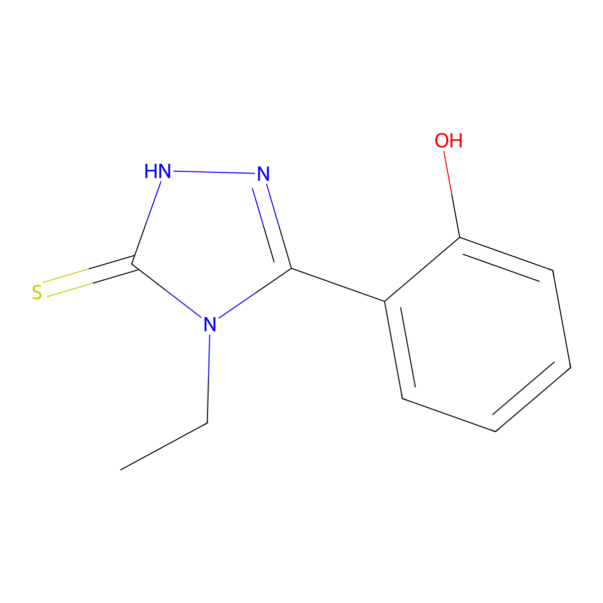 6-(4-Ethyl-5-sulfanylidene-1,2,4-triazolidin-3-ylidene)cyclohexa-2,4-dien-1-one molecular structure, CAS 23711-27-5