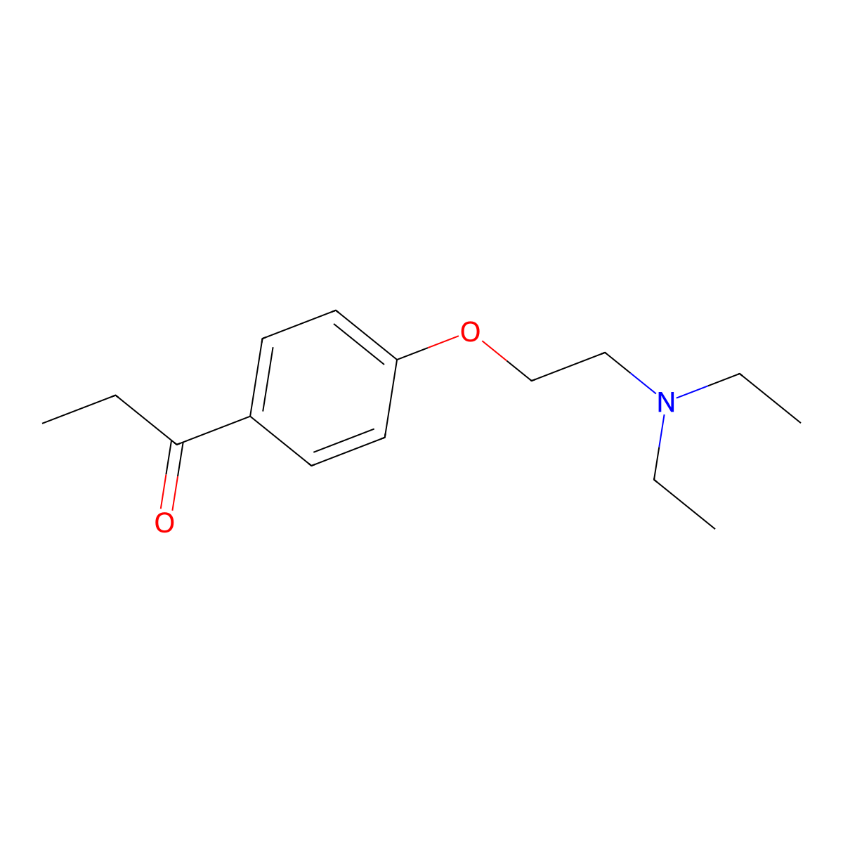 1-{4-[2-(Diethylamino)ethoxy]phenyl}propan-1-one molecular structure, CAS 23713-11-3