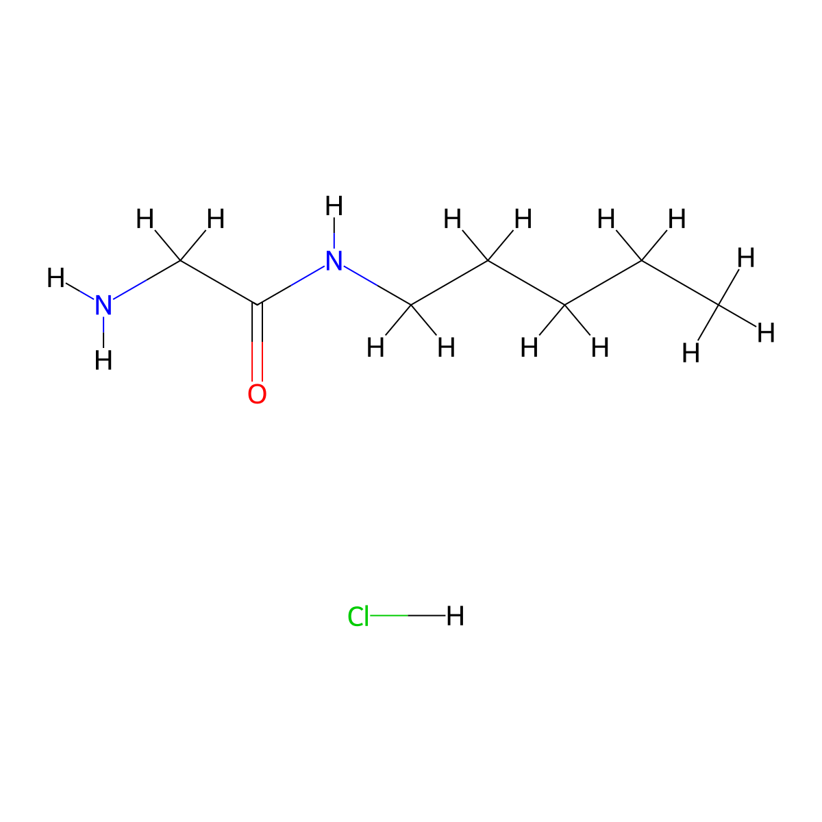 2-amino-N-pentylacetamide hydrochloride molecular structure, CAS 2371728-55-9