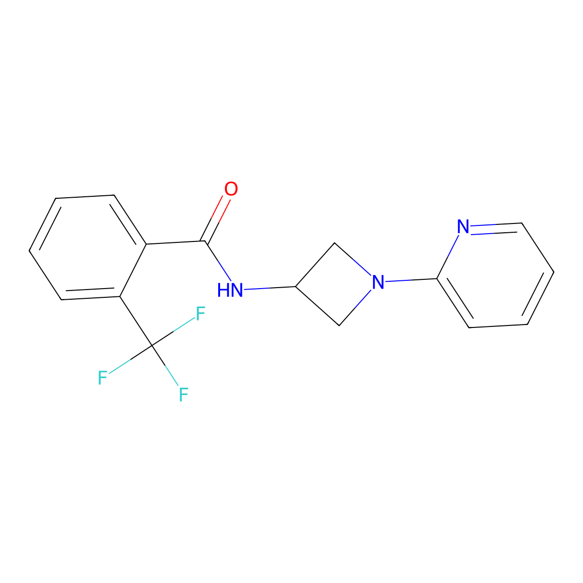 N-[1-(pyridin-2-yl)azetidin-3-yl]-2-(trifluoromethyl)benzamide molecular structure, CAS 2371857-03-1