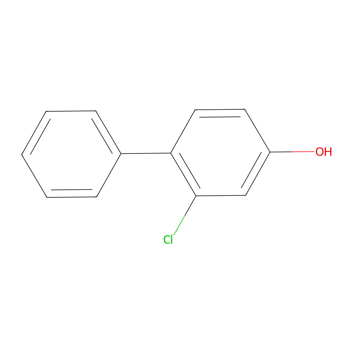 2-Chloro-4-biphenylol molecular structure, CAS 23719-22-4