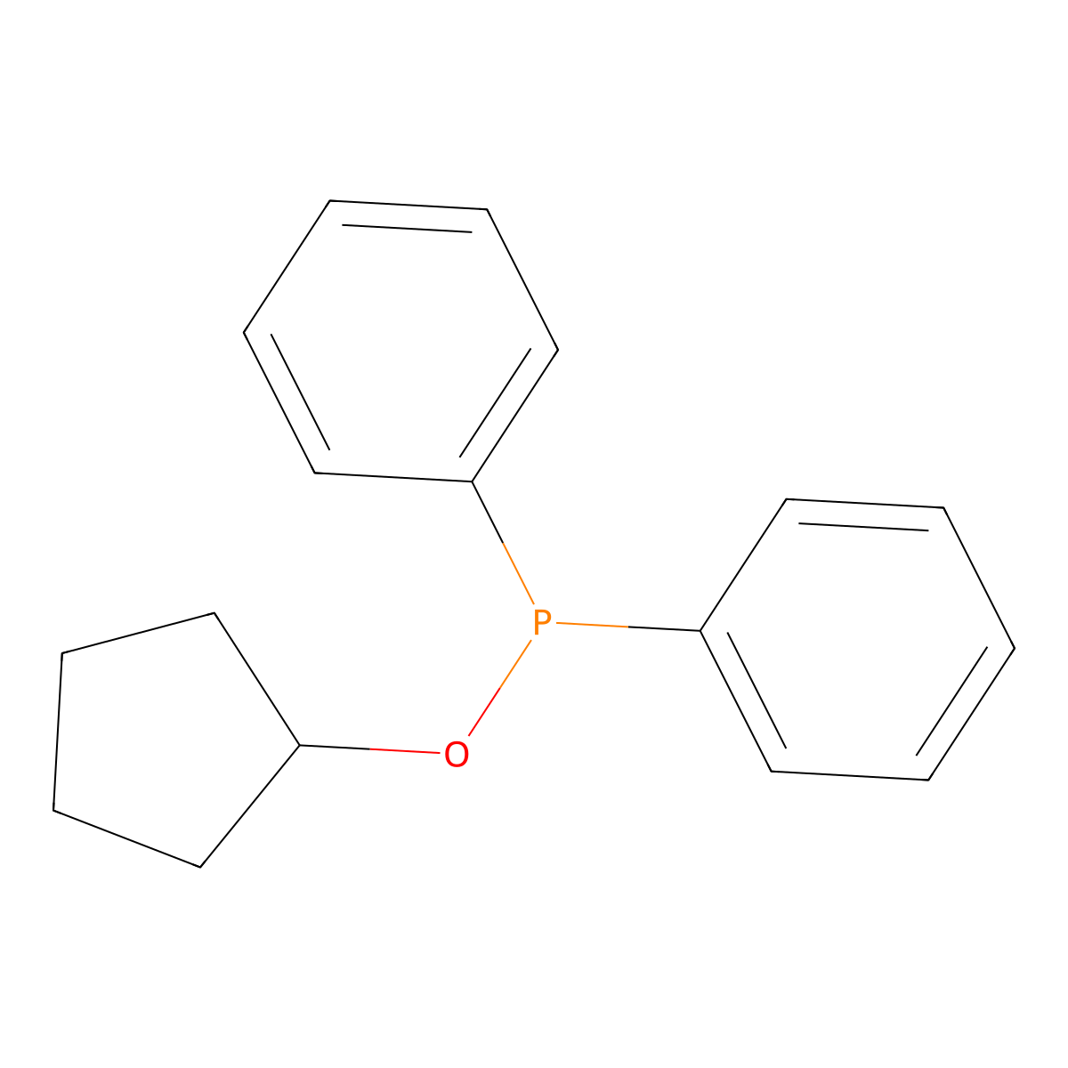 Cyclopentyl diphenylphosphinite molecular structure, CAS 23721-81-5