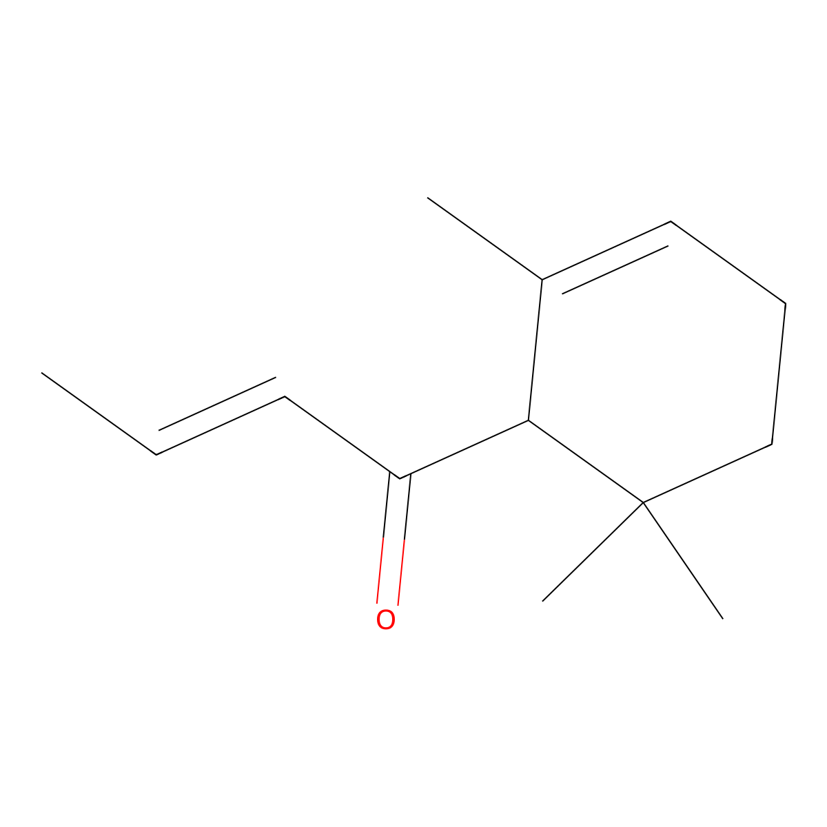 1-(2,6,6-Trimethyl-2-cyclohexen-1-yl)-2-butenone molecular structure, CAS 23726-94-5
