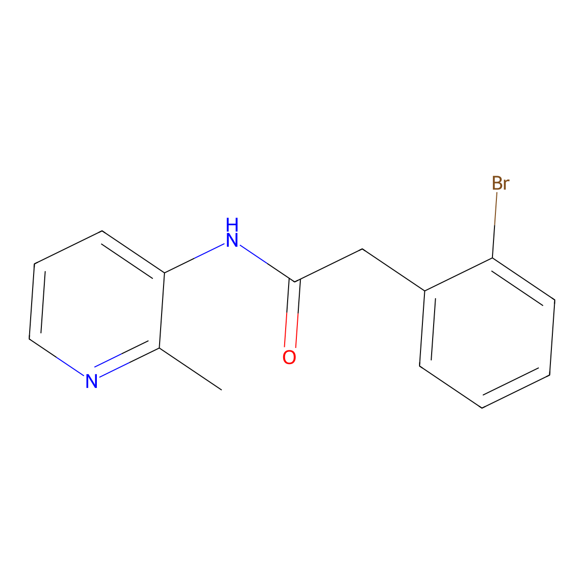 2-Bromo-N-(2-methyl-3-pyridinyl)benzeneacetamide molecular structure, CAS 2372653-19-3