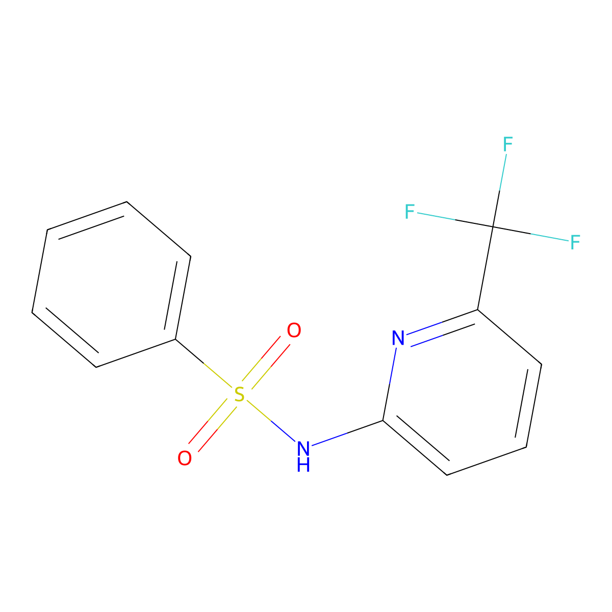 N-[6-(Trifluoromethyl)pyridin-2-yl]benzenesulfonamide molecular structure, CAS 2372753-22-3