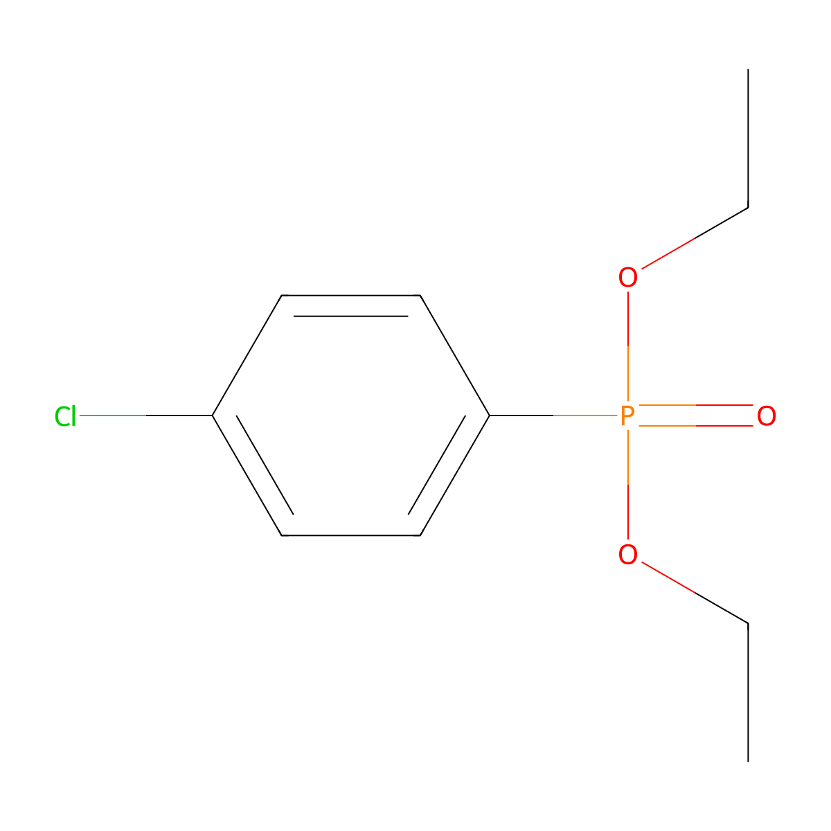 Diethyl P-(4-chlorophenyl)phosphonate molecular structure, CAS 2373-43-5