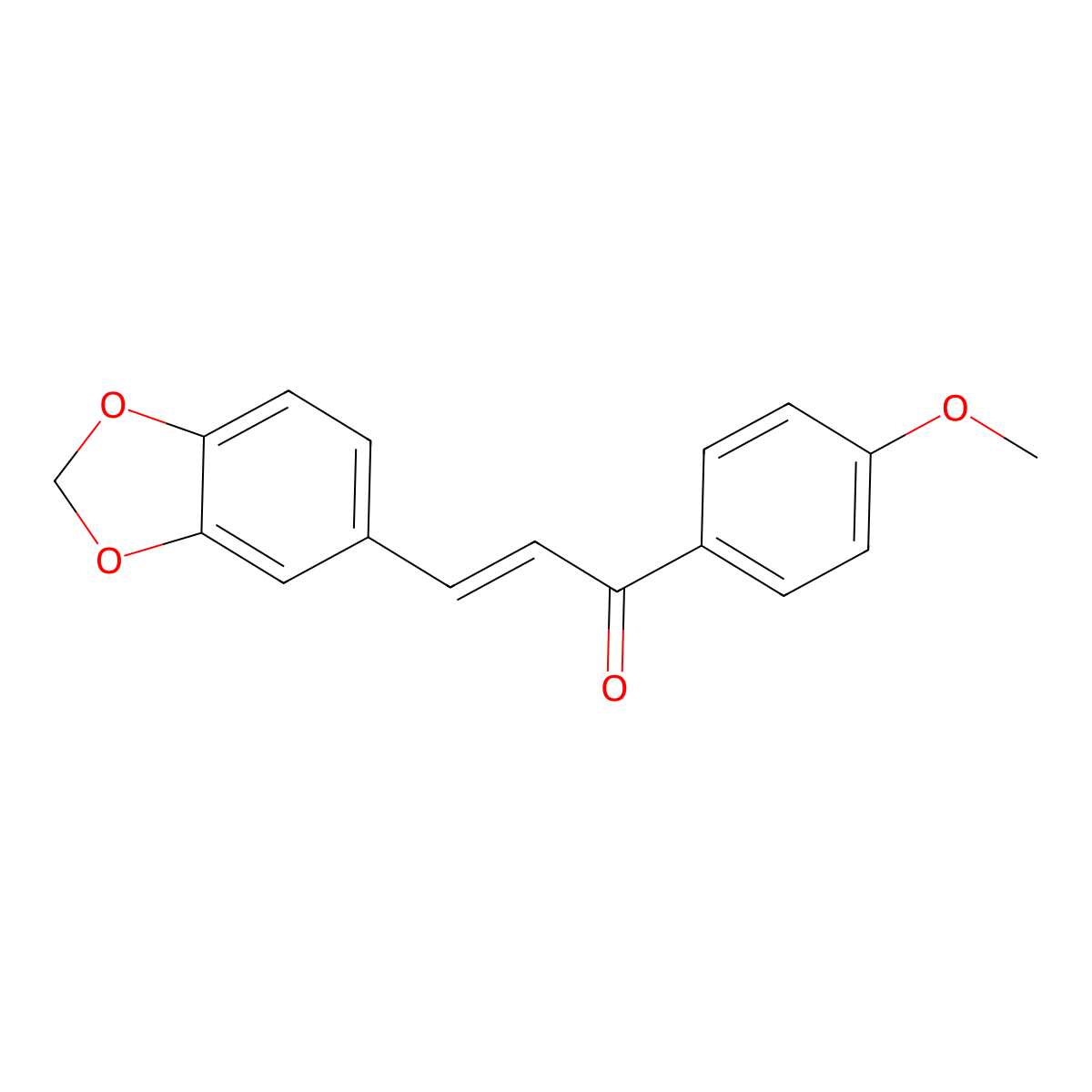 3-(1,3-Benzodioxol-5-yl)-1-(4-methoxyphenyl)prop-2-en-1-one molecular structure, CAS 2373-93-5