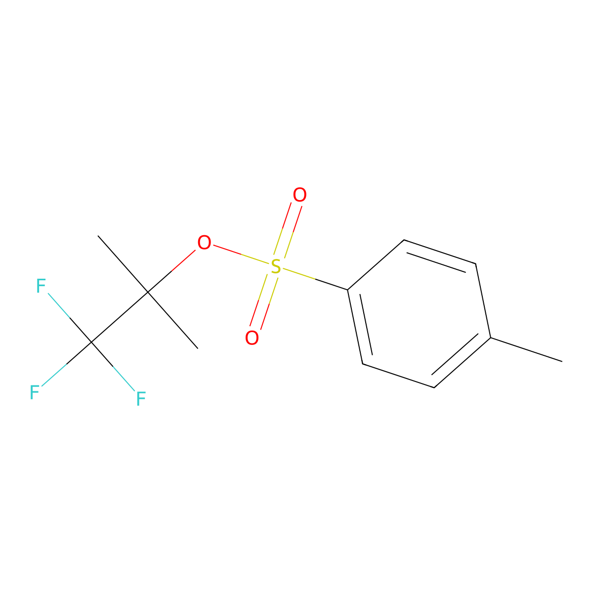 1,1,1-Trifluoro-2-methylpropan-2-yl 4-methylbenzene-1-sulfonate molecular structure, CAS 23730-34-9