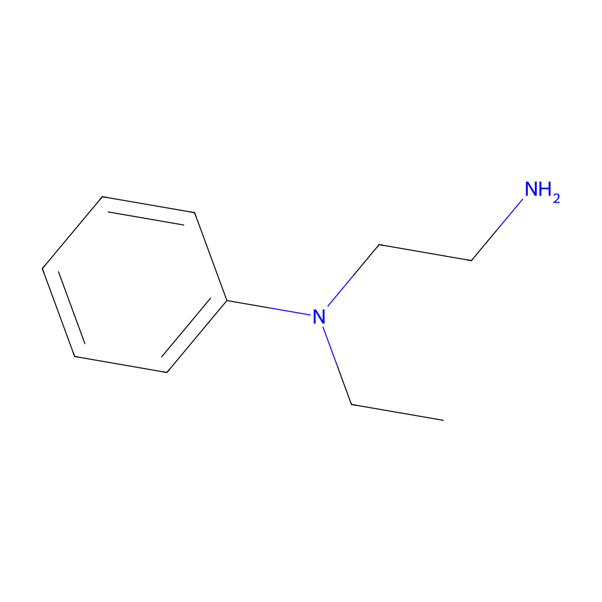 N-(2-Aminoethyl)-N-ethylaniline molecular structure, CAS 23730-69-0