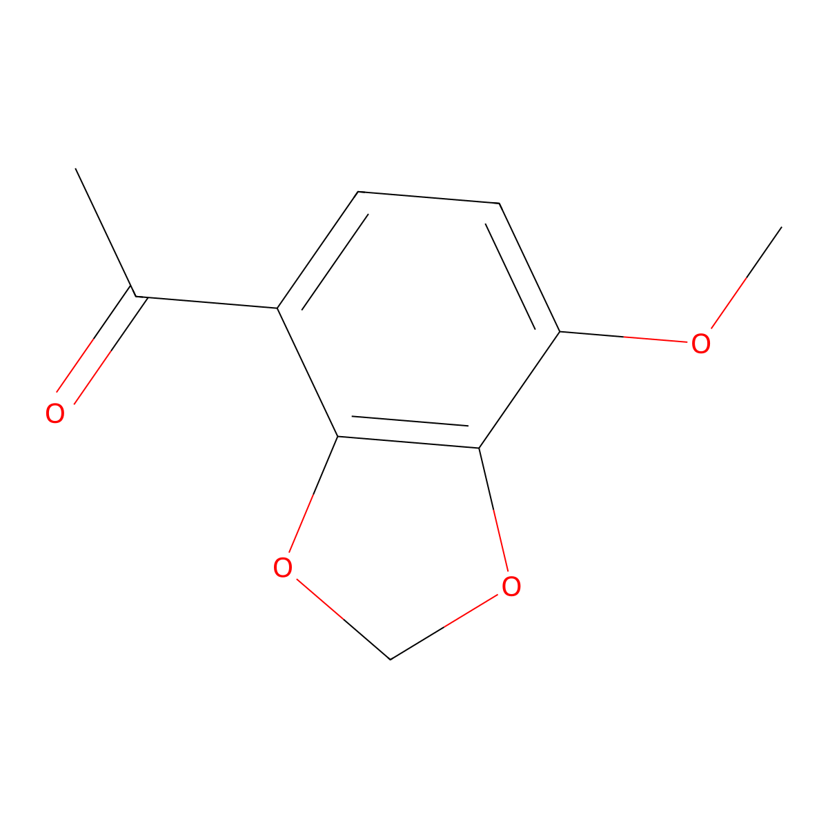 Ethanone, 1-(7-methoxy-1,3-benzodioxol-4-yl)- molecular structure, CAS 23731-69-3
