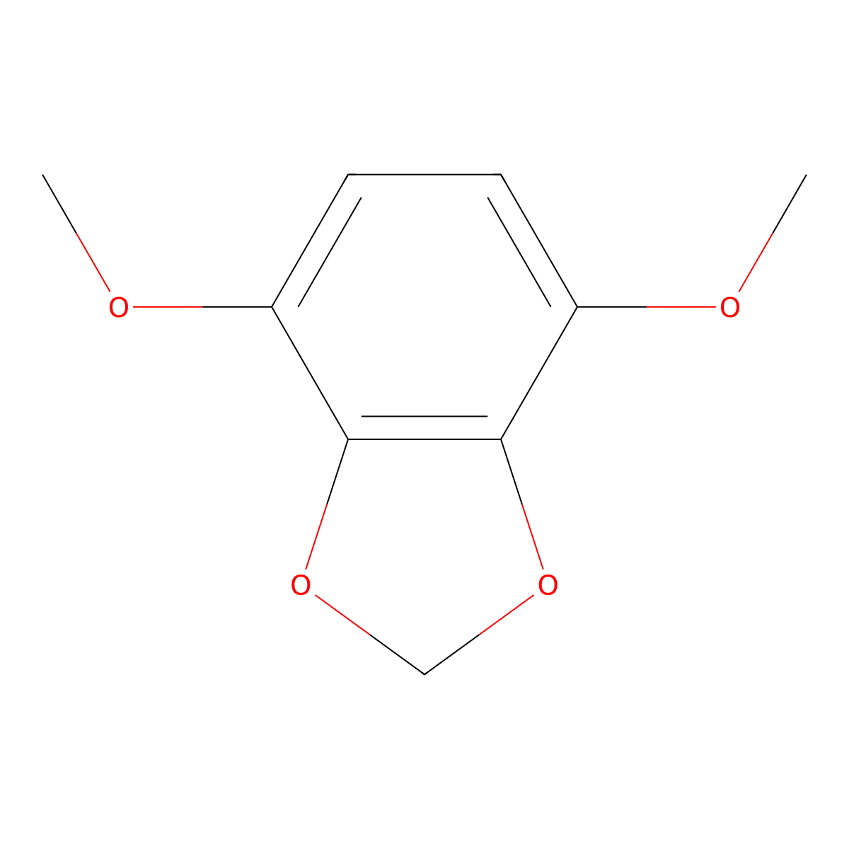 1,3-Benzodioxole, 4,7-dimethoxy- molecular structure, CAS 23731-75-1